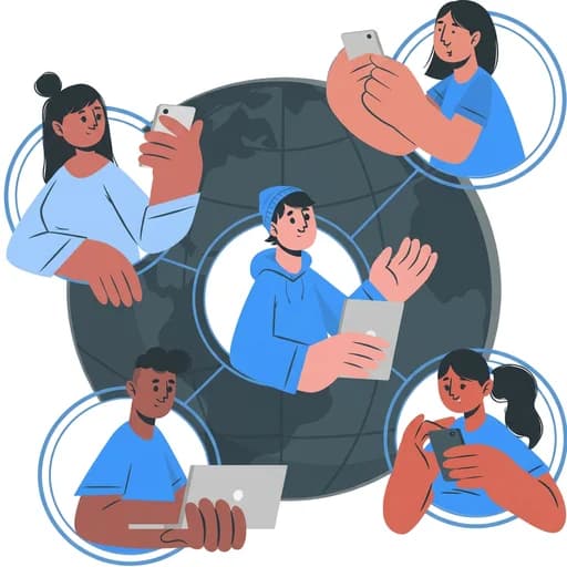People connected around the world through Social Mate